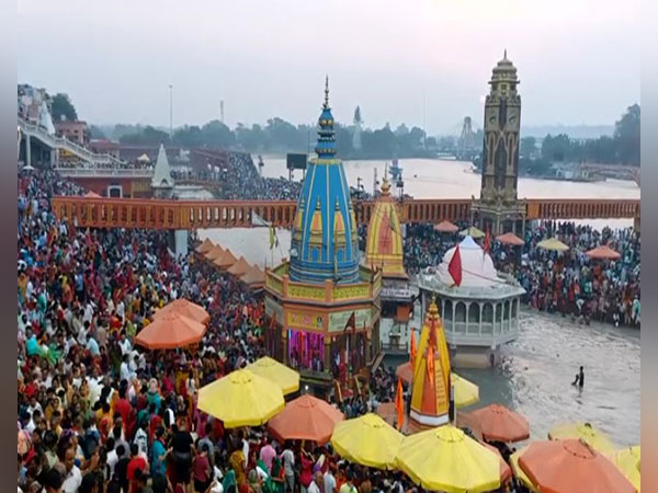 Visuals of Har ki Paudi in Haridwar (Photo/ANI)