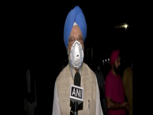 Union Minister for Civil Aviation Hardeep Singh Puri speaking to ANI in Delhi on Monday. Photo/ANI