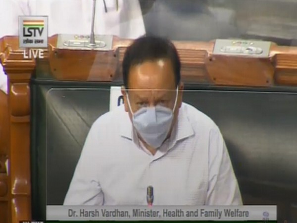 Union Health Minister Dr Harsh Vardhan speaking in the Lok Sabha on Monday.