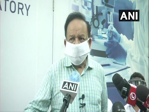 Union Health Minister Harsh Vardhan launches India's first mobile laboratory for COVID-19 on Thursday. (Photo/ANI)