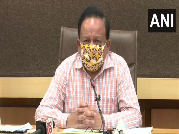 Union Health Minister Harsh Vardhan chairs 20th GoM meeting in New Delhi on Saturday. Photo/ANI