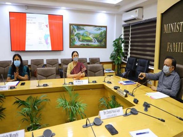 Union Health Minister Harsh Vardhan during a review meeting with the Department of Biotechnology on Saturday. (Photo/ANI)