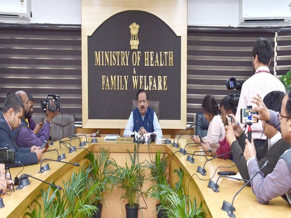 Dr Harsh Vardhan, Union Minister for Health and Family Welfare, briefing media after the review meeting on COVID-19, in New Delhi on Sunday. Photo/ANI