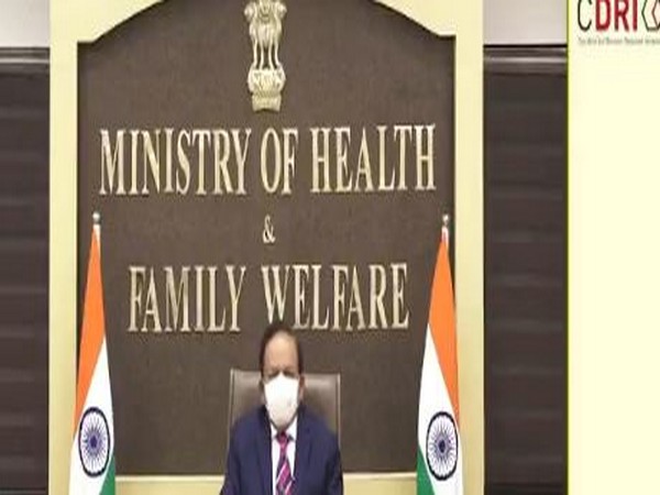 Harsh Vardhan, Union Minister for Health and Family Welfare, addressing a virtual event by CDRI and UNDRR. (Photo credit: Twitter/Harsh Vardhan)
