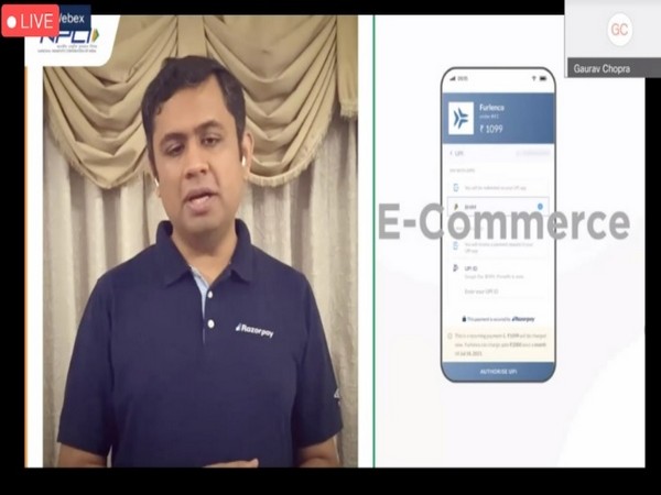 Harshil Mathur, CEO & Co-founder of Razorpay Launching support for UPI AutoPay at Global FinTech Fest