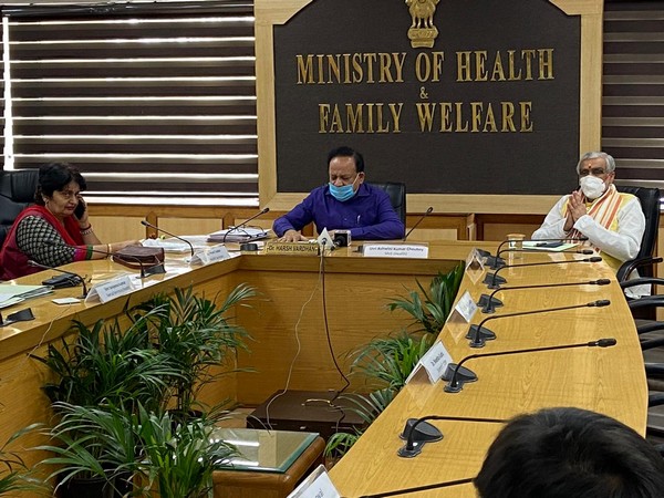 Union Health Minister Dr Harsh Vardhan reviews COVID-19 situation in various states on Friday.