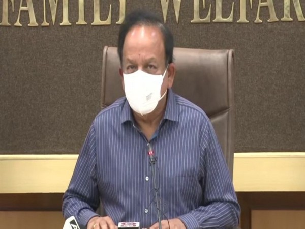 Union Health Minister Dr Harsh Vardhan holding video conferncing on Tuesday.