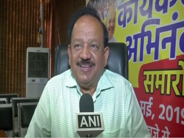 Union Minister Harshvardhan speaking to ANI in New Delhi on Thursday. Photo/ANI