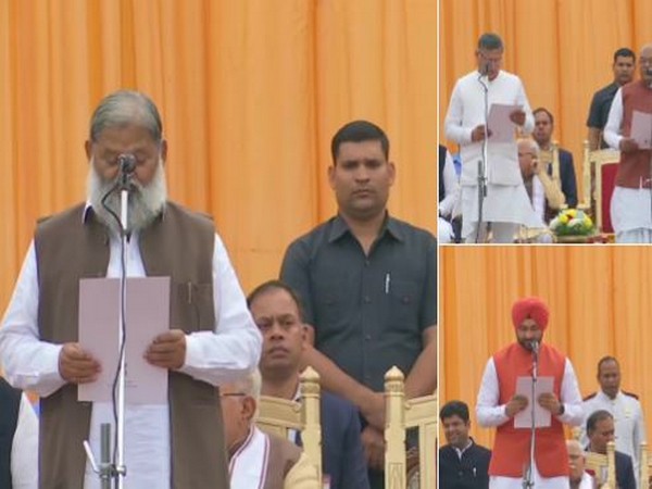 Anil Vij, Kanwar Pal, Sandeep Singh and 7 other ministers took oath as new ministers of the state cabinet today.