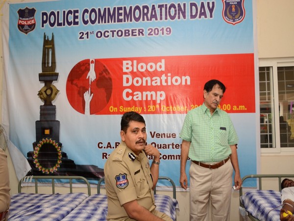Hyderabad: Blood donation camp organised on eve of Police Commemoration Day