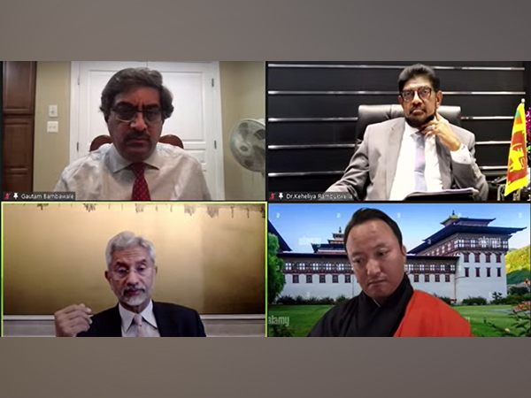 Health Minister of Sri Lanka, Finance Minister of Bhutan and EAM Jaishankar at the Asia Economic Dialogue (Photo/MEA)