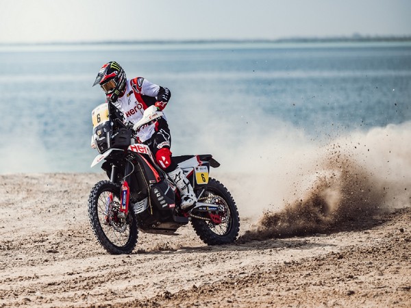 Hero Motosports Team Rally rider Franco Caimi in action during Abu Dhabi Desert Challenge (Image: Hero Motosports Team Rally)