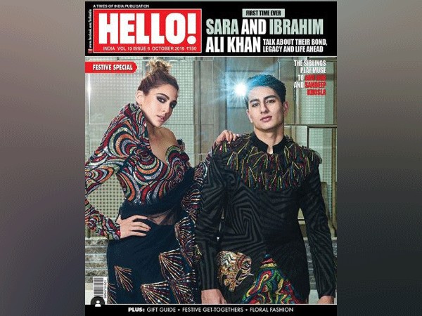 Sara Ali Khan with Ibrahim on 'Hello!' magazine's cover (Image Courtesy: Instagram)