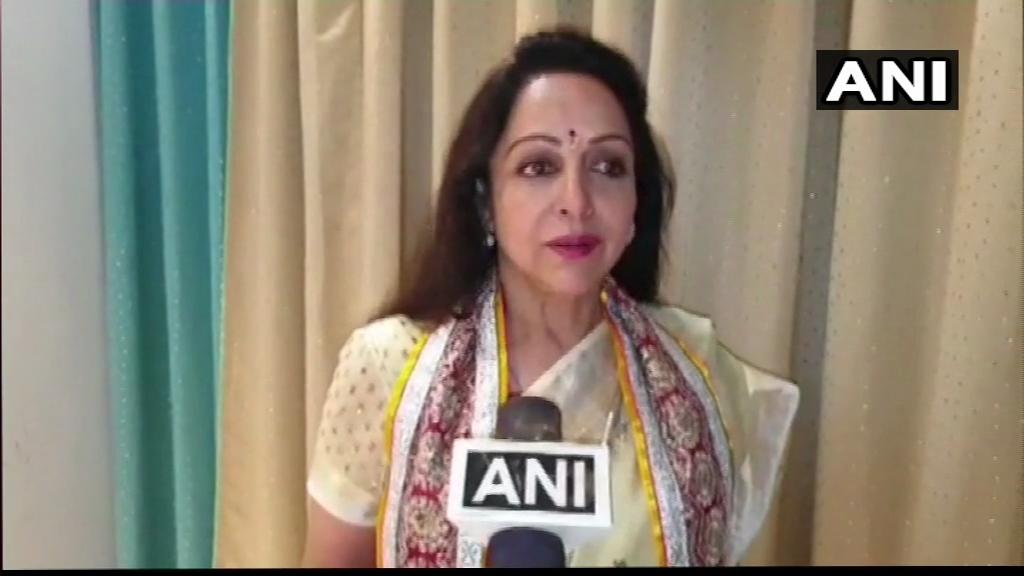 BJP MP Hema Malini talking to ANI