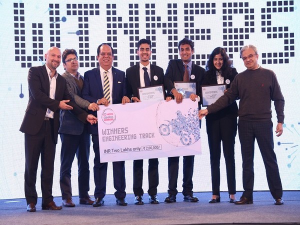 Indian Institute of Technology (IIT) - Madras, winner in engineering track of Hero Campus Challenge- Season 5 with the senior management of Hero MotoCorp