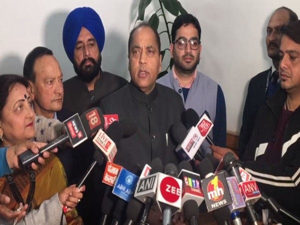 Himachal Pradesh Chief Minister Jairam Thakur speaking to reporters on Wednesday. Photo/ANI
