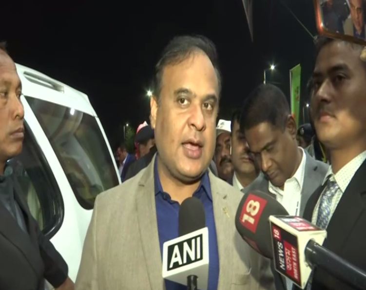 Assam Minister Himanta Biswa Sarma speaking to the media on Friday. 