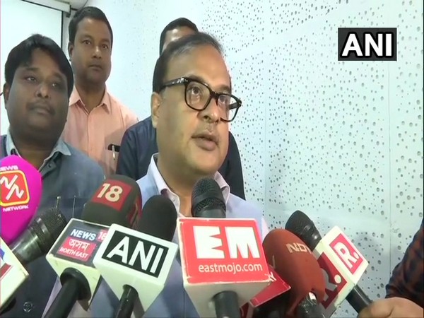 Assam Health Minister Himanta Biswa Sarma speaking to reporters on Monday. Photo/ANI