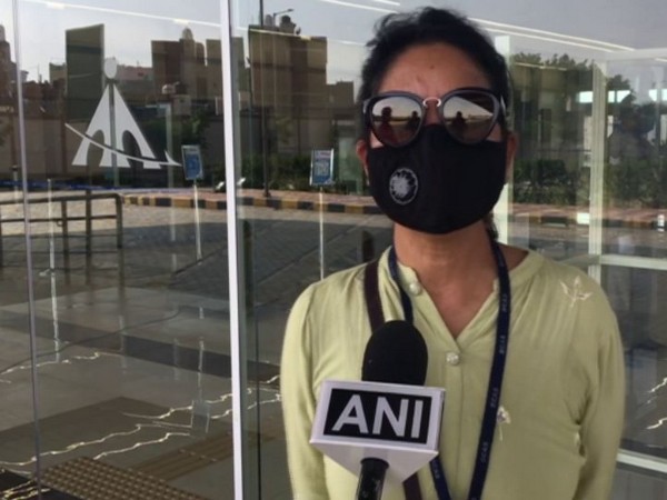 Shobha Bhardwaj, Hindon Airport Manager, speaking to ANI in Ghaziabad on Monday. (Photo/ANI)