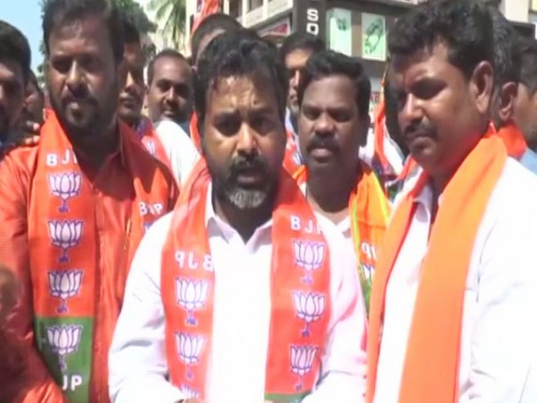 Sri Ram Sena leader Sanjeev Maradi in Bellari on Friday  