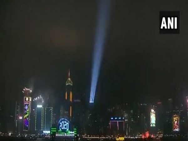 New Year celebrations at Victoria Harbour in Hong Kong