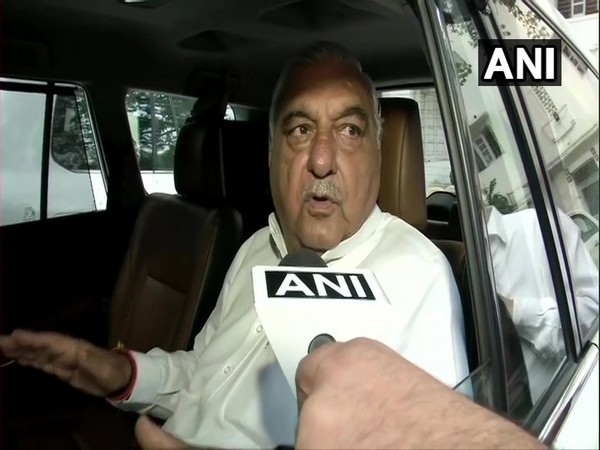 Former Haryana Chief Minister Bhupinder Singh Hooda speaking to ANI in New Delhi on Friday.