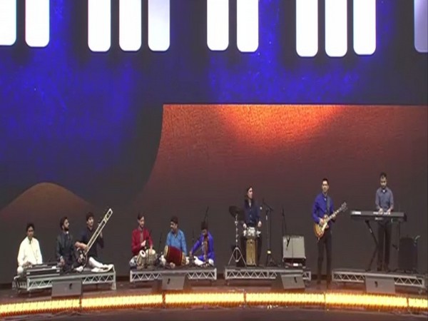 A beautiful mix of Indian classical and western instruments was also performed at the event. Photo/ANI