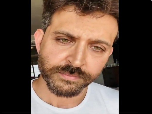 A still from the video message shared by actor Hrithik Roshan (Image courtesy: Twitter)