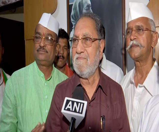 ongress MP Husain Dalwai speaking to ANI in Mumbai on Thursday. (Photo/ANI)