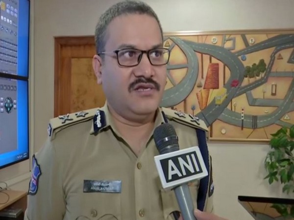 Anil Kumar, Additional Commissioner of Police Traffic, Hyderabad talking to ANI on Wednesday. Photo/ANI