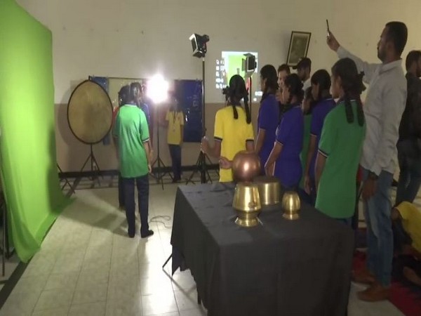 Students at the 'Craft Awareness and Digital Interfaced Media' workshop in Hyderabad on Sunday.