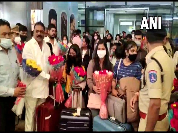 Students stranded in Ukraine returned to Hyderabad (Photo/ANI)