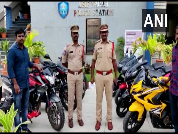 Hyderabad police recovers eight stolen bikes. (Photo/ ANI)