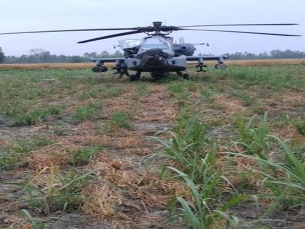IAF's Apache helicopter made a precautionary landing in Hoshiarpur district.