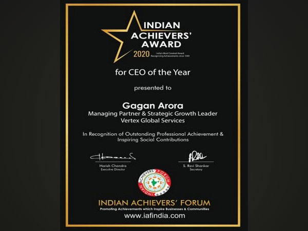 IAF Award Certificate