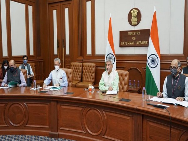 EAM S Jaishankar chaired the customary meeting of IBSA Foreign Ministers (Photo tweeted by EAM)
