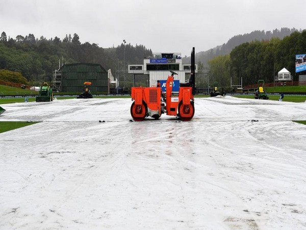 Super sopper on the field at University Oval in Dunedin. (Photo/ICC Twitter)