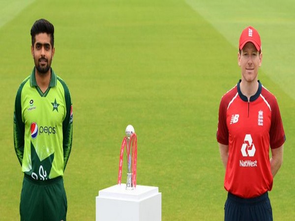 Pakistan skipper Babar Azam and England captain Eoin Morgan (Photo/ ICC Twitter)