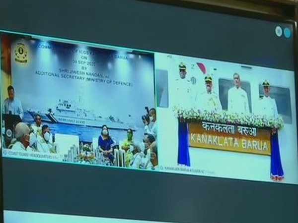 Indian Coast Guard Ship Kanaklata Barua commissioned at Kolkata on Wednesday. 