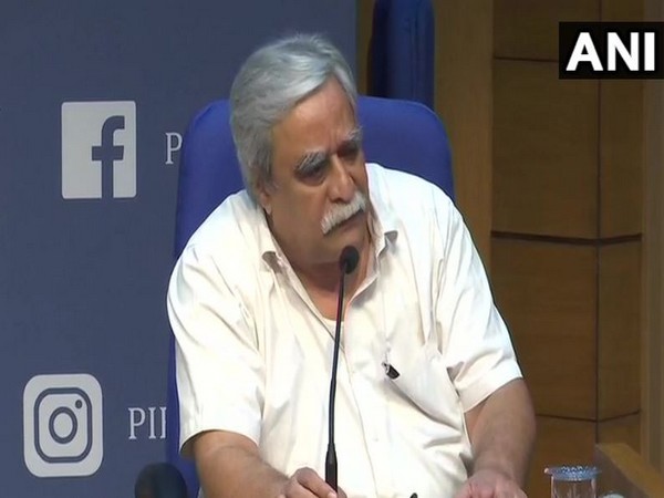 R Gangakhedkar speaking at a press conference on Tuesday. Photo/ANI