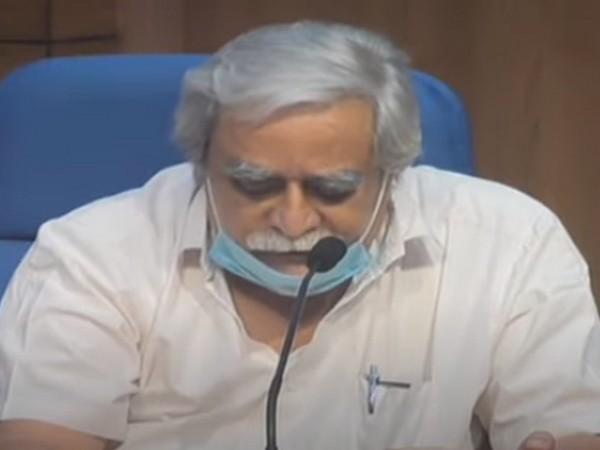 R Gangakhedkar, head scientist of ICMR, addressing a press conference in New Delhi on Wednesday. Photo/ANI