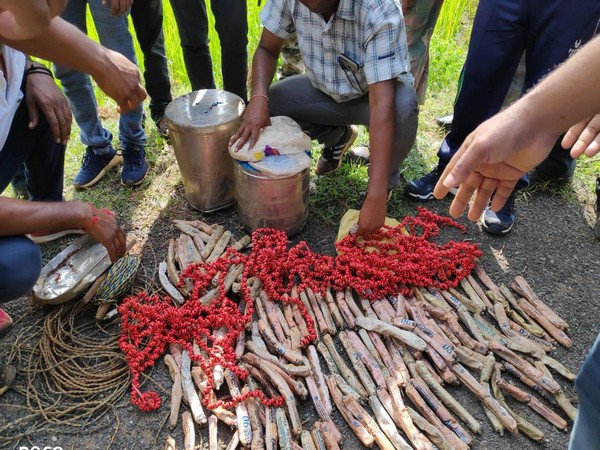 Two IEDs recovered by secuity forces in Dantewada on Saturday. (Photo/ANI)
