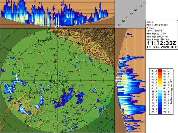 IMD has predicted thunderstorm with light to moderate intensity rain in the next two hours. (Photo courtesy: India Met. Dept. Twitter)