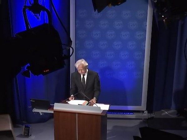 IMF Spokesman Gerry Rice at a press briefing on Thursday. 