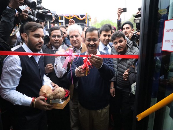 Delhi Chief Minister Arvind Kejriwal on Friday flagged off 100 low-floor CNG buses.