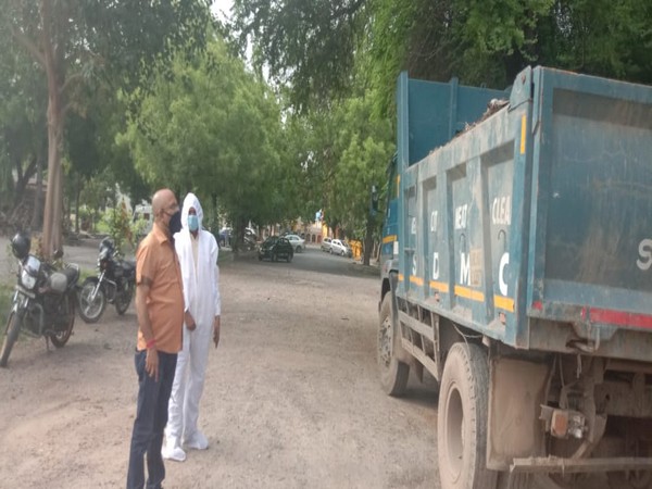 South Delhi Municipal Corporation (SDMC) disposing used covid protective gears.