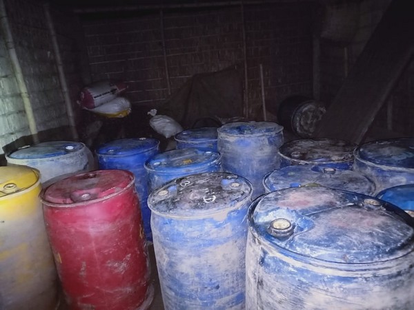 40 drums of illegal oil weighing 240 litres each were seized in Assam on Friday. Photo/ANI