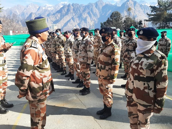 ITBP DG SS Deswal addressing jawans at Joshimath: Pic credit ITBP