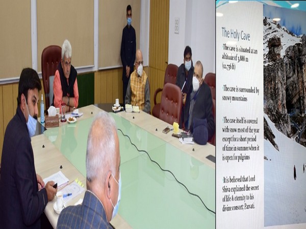 Jammu and Kashmir LG Manoj Sinha chaired the preparatory meeting for Shri Amarnath Ji Yatra 2021 on Tuesday