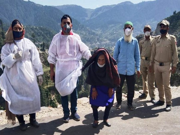 Dholi Devi at the vaccination camp in Udhampur (Photo/ANI)